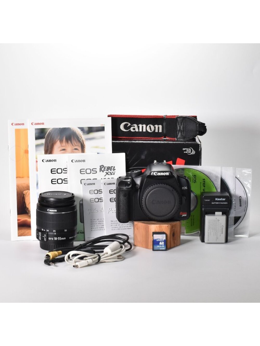 Canon EOS Rebel XSi Digital Camera 12.2MP 18-55mm Lens 15,287 Clicks  16GB SD